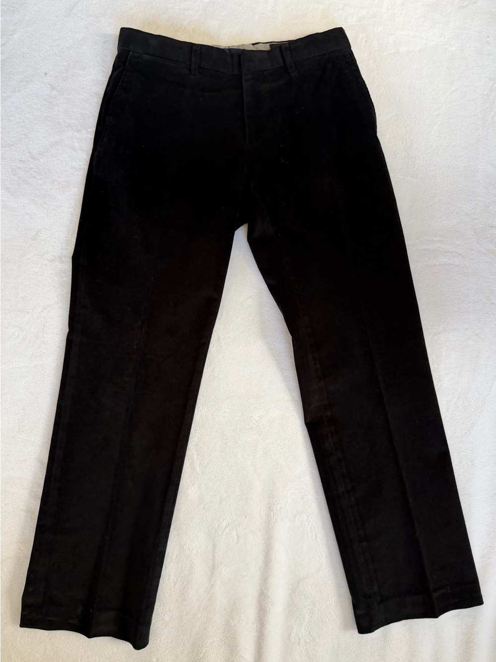 Banana Republic Men's Flat Front Finewale Corduroy Black Pant‎ 29x28 Exc